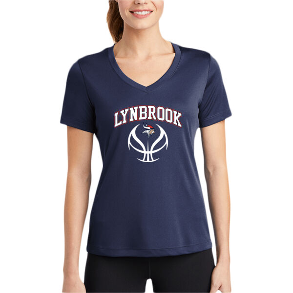 Lynbrook Basketball - Women's PosiCharge Competitor V Neck Tee Thumbnail